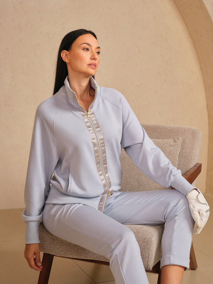 Chaqueta de manga larga UltraSoft con ribetes