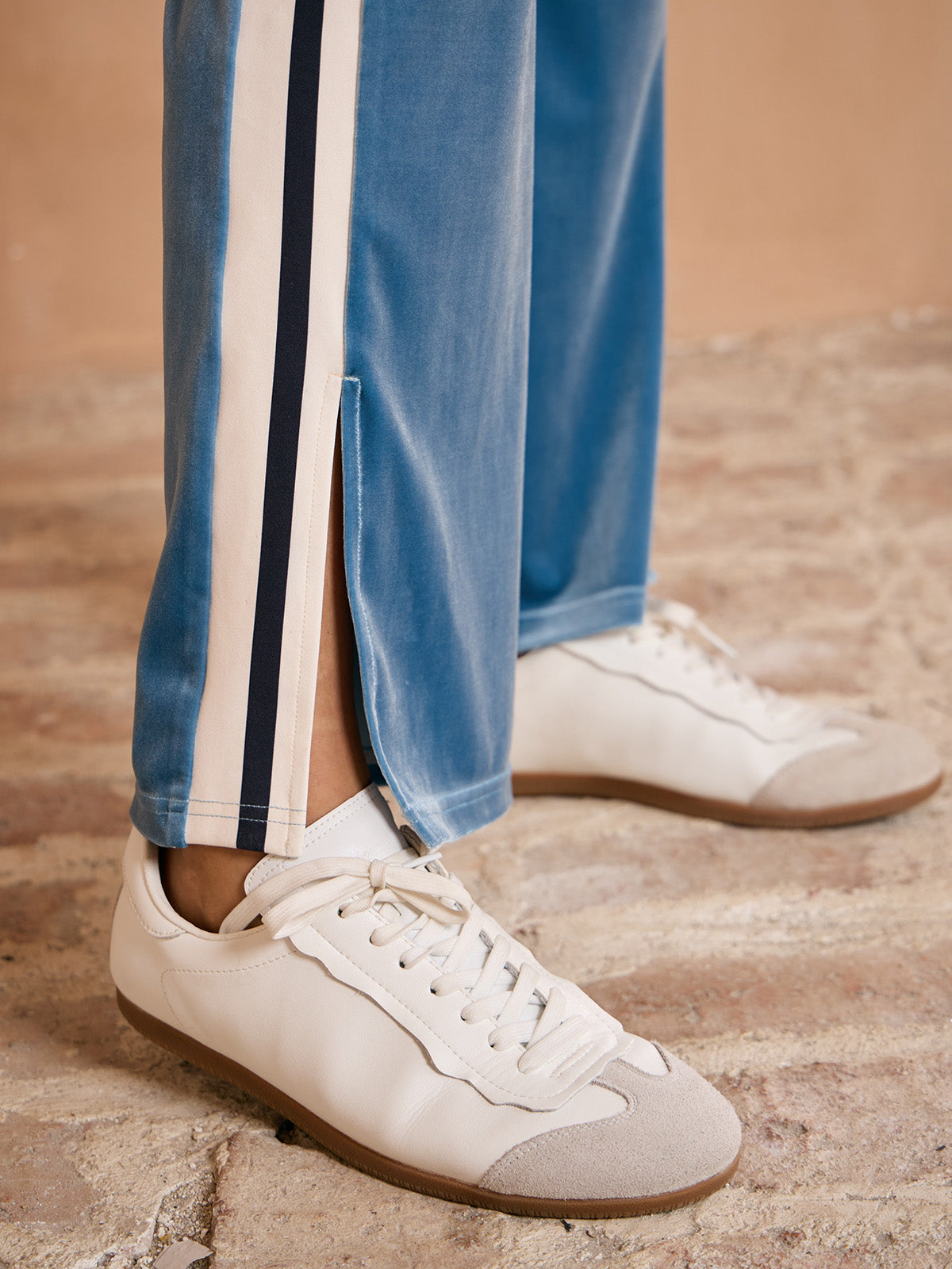 UltraSoft Velvet Stretch Drawstring Wide Leg Pants