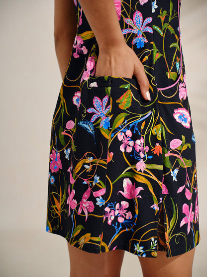 Ultrasoft Premium Sleeveless Mock Neck 35.5 Inch Dress UPF50+
