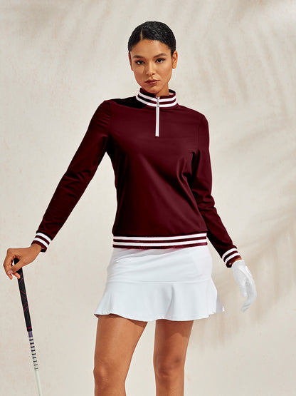 Navycore Long Sleeve Golf Shirt Quarterzip UPF50+