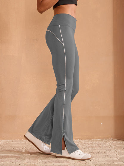 Mehr als Basic High Waist 35 Zoll Geschnittene Ausgestellte Hose