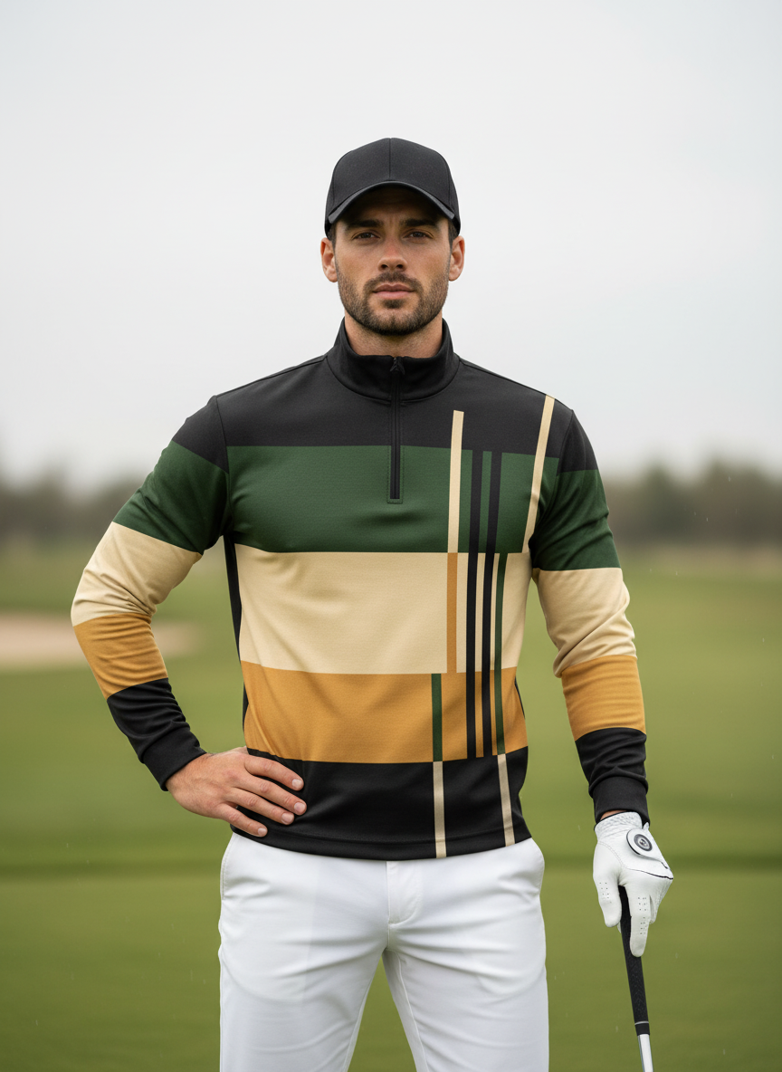 Hyper-prep Men's Golf Shirt Quarterzip UPF50+