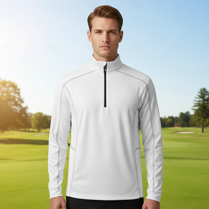More Than Basic Men's Golf Shirt Quarterzip UPF50+