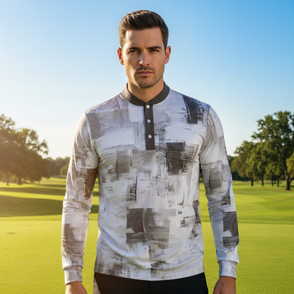 Inked Skins Men's Golf Henley Shirt UPF50+