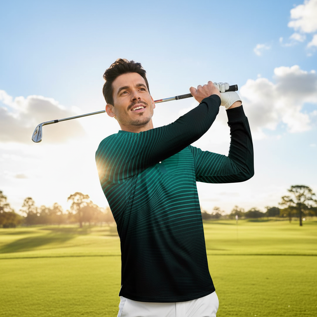 Chemise de golf Henley Air Brush pour homme UPF50+