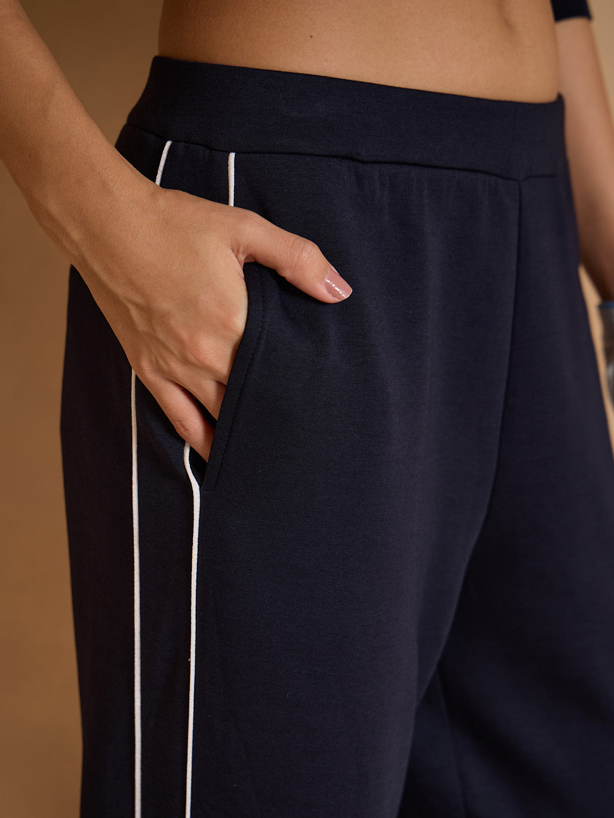 UltraSoft Wool Stretch Trimmed Pants