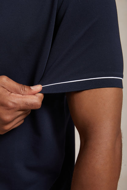 NaturalComfy Polo da Uomo con Rifiniture a Contrasto