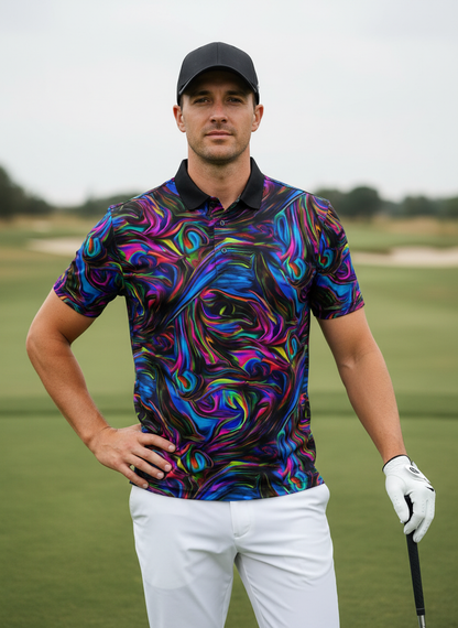 Inked Skins Heren Polo met Geribde Kraag UPF50+