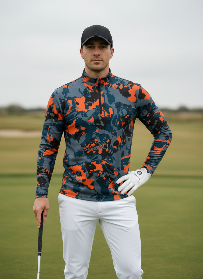 Inked Skins Men's Golf Shirt Quarterzip UPF50+