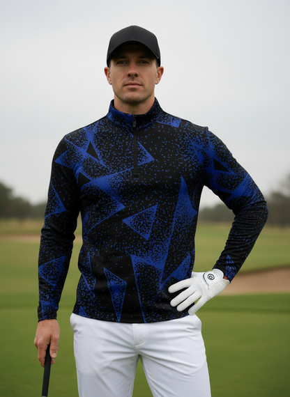 Air Brush Men's Golf Shirt Quarterzip UPF50+