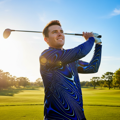 Air Brush Men's Golf Shirt Quarterzip UPF50+