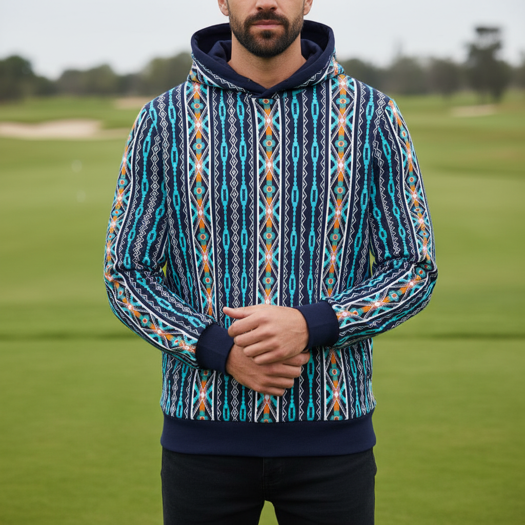 Sudadera con capucha para golfista hombre estilo barroco audaz