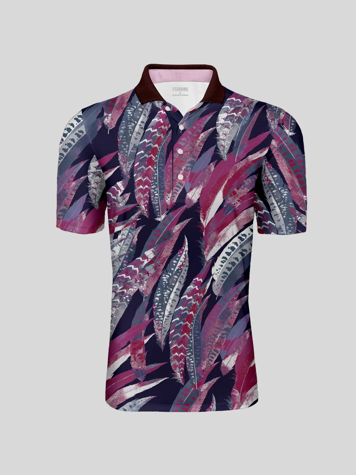 Wildlife Party Men's Ribbed Collar Polo Top UPF50+