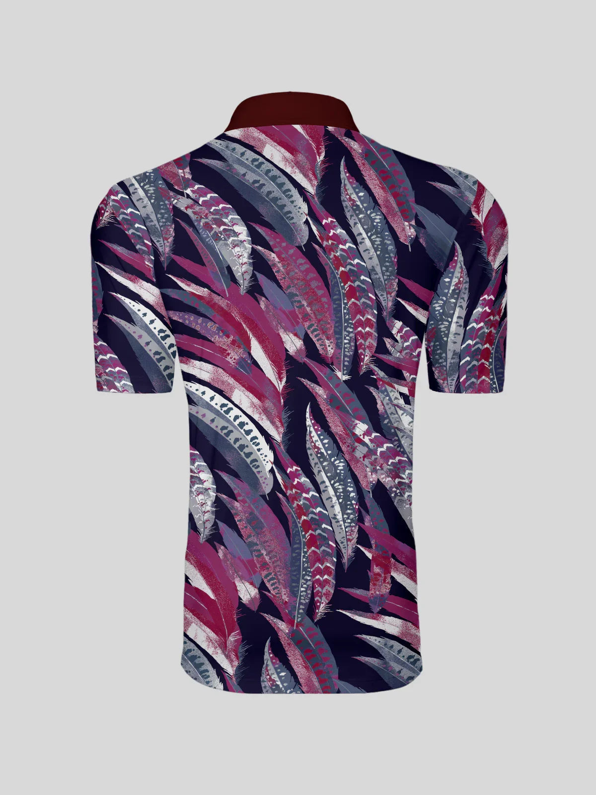 Wildlife Party Men's Ribbed Collar Polo Top UPF50+