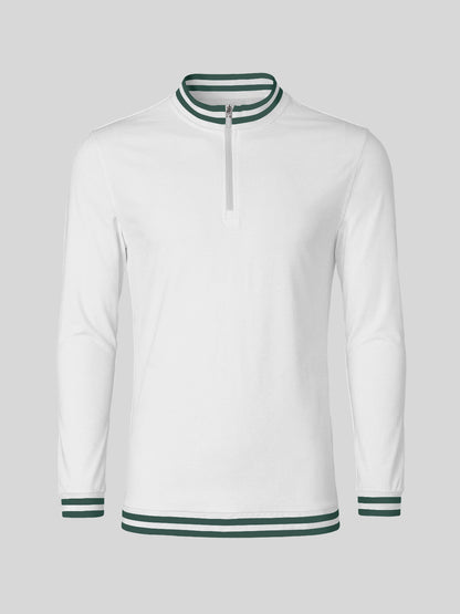 Playful Nautical Men's Golf Shirt Quarterzip UPF50+