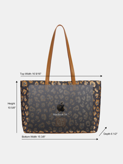 Leopard Jacquard Canvas Everyday Tote