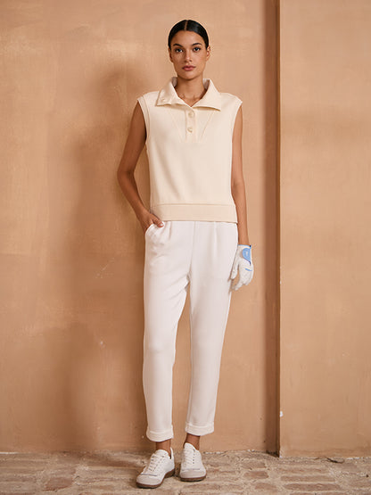 UltraSoft Wool Sleeveless High Funnel Neck Sweatshirt