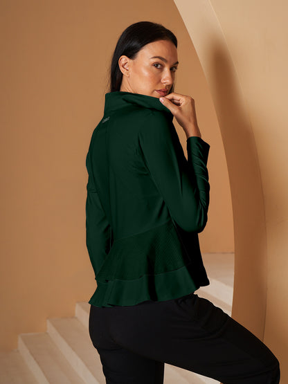 Chic Ruffle Golf Chaqueta Sun Protection Ropa Golf Mujer