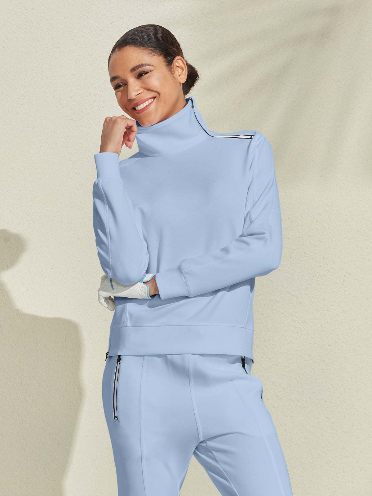 Chic Irregular Collar Sudadera Ropa Golf Mujer