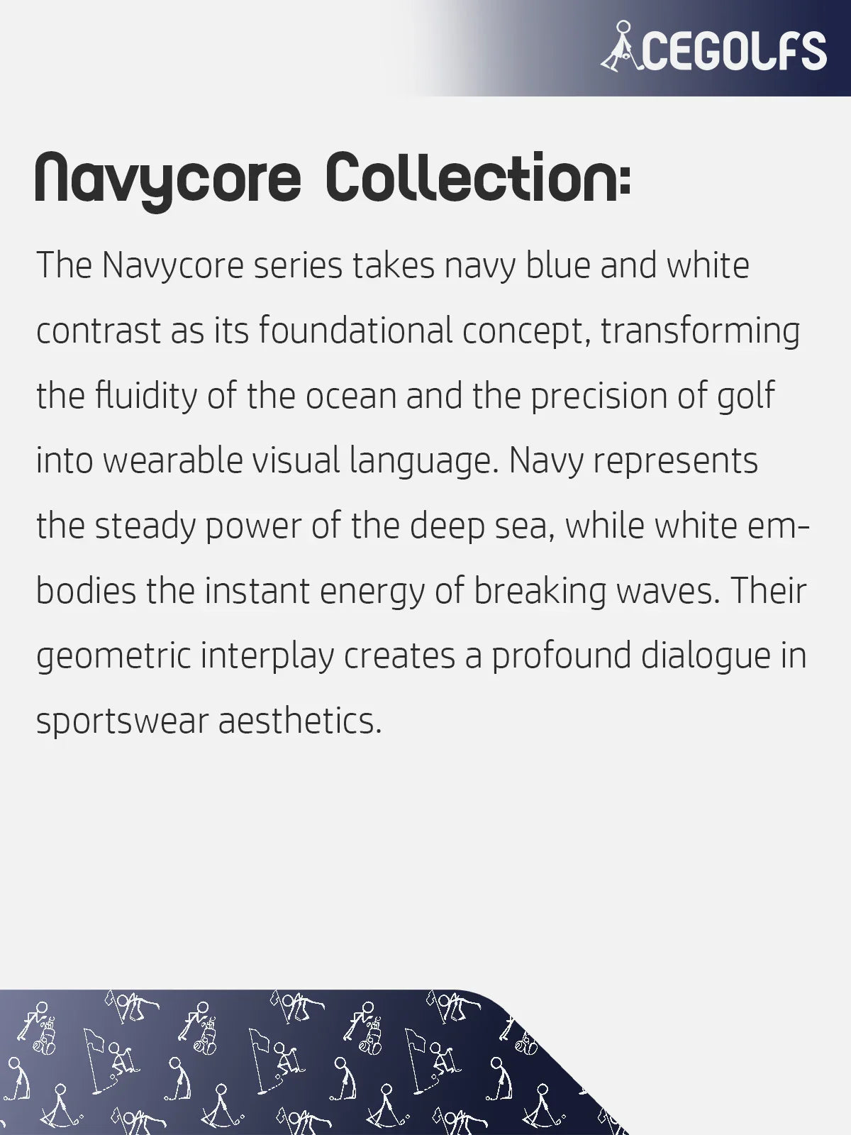 Navycore – Kurzärmliges Strickpolo mit Farbblockdesign