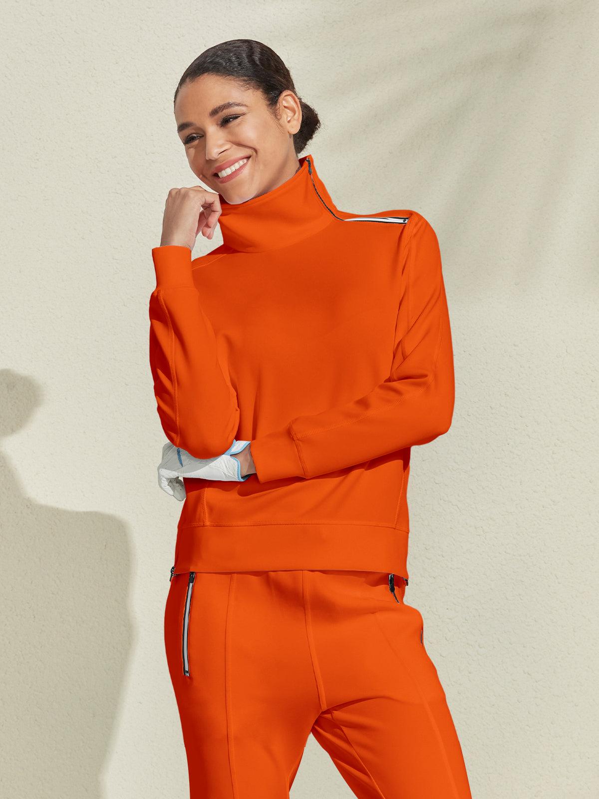 おしゃれ 不規則な襟 ゴルフ トレーナーレディースゴルフ ウェア