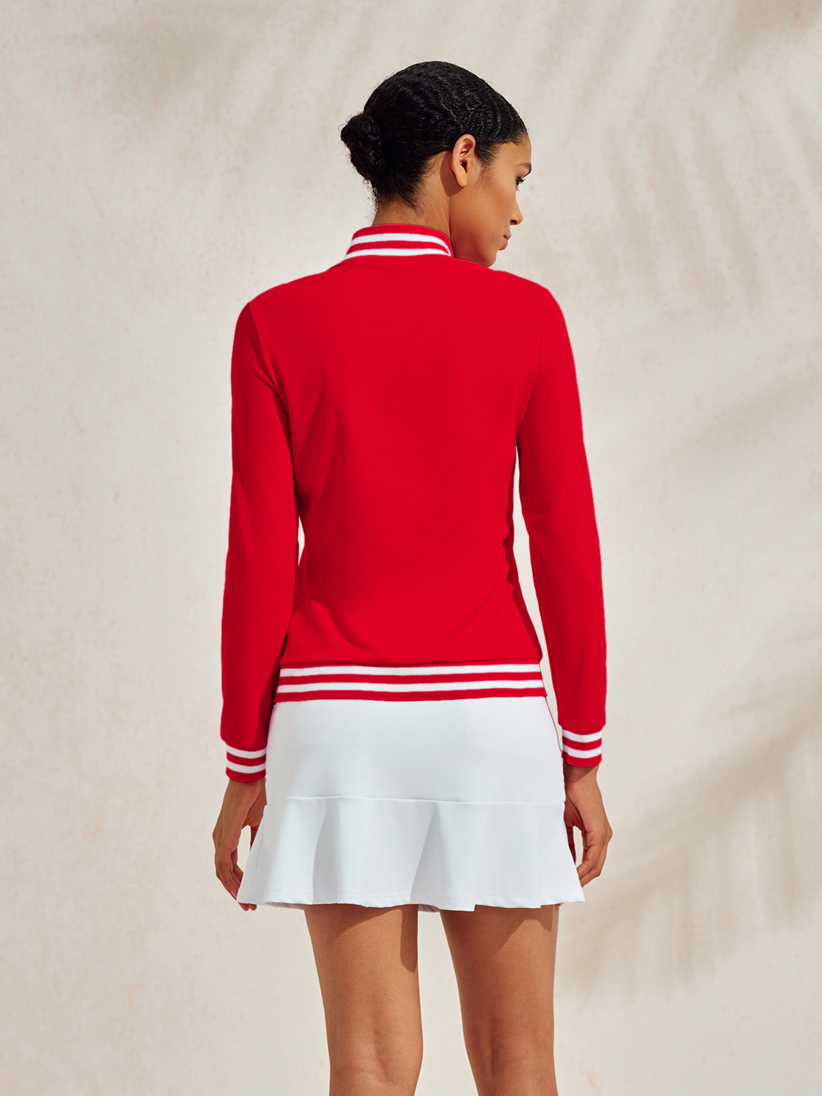 Koszulka golfowa Navycore z długim rękawem, z zamkiem ćwiartkowym, UPF50+