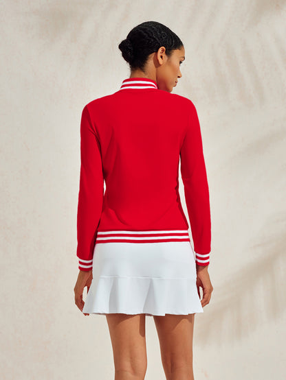 Koszulka golfowa Navycore z długim rękawem, z zamkiem ćwiartkowym, UPF50+