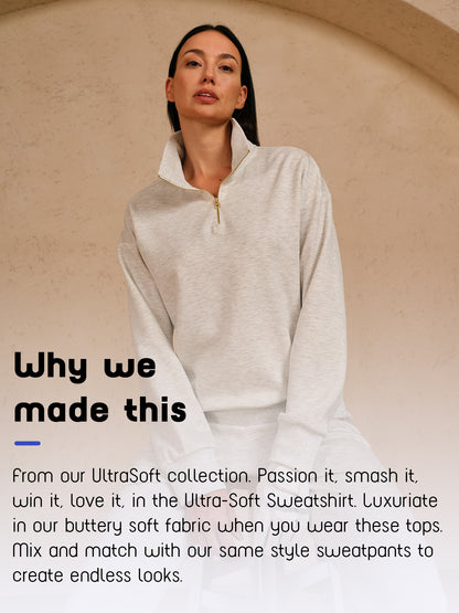 UltraSoft Long Sleeve Quarterzip Sweatshirt