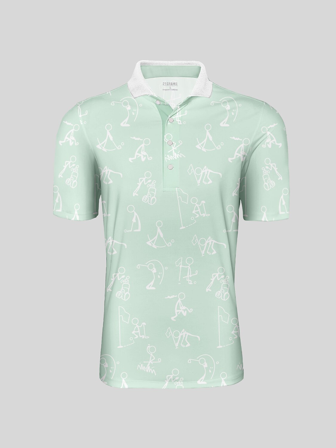 Hyper-prep Men's Ribbed Collar Polo Top UPF50+