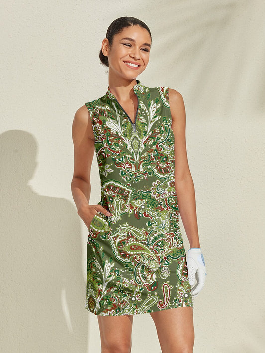 Pretty Feminine Sleeveless 36.5 Inch Dress UPF50+