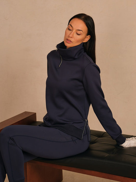 Meer Dan Basis Asymmetrische Kraag Golf Sweater