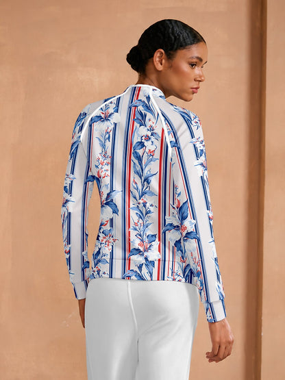Botanical Energy Long Sleeve Trimmed Sweatshirt