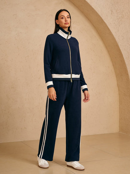 UltraSoft Velour Long Sleeve Full Zip Jacket