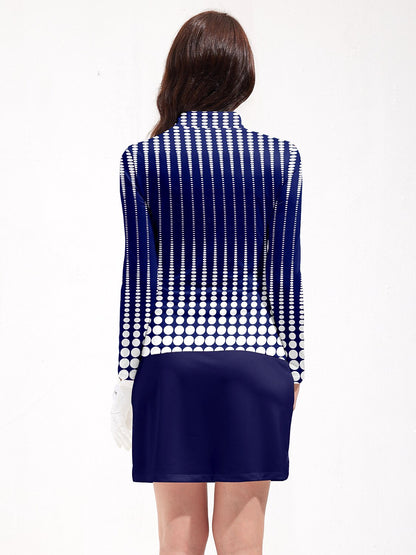 Hyper-prep Camiseta de Golf con Cuello Cuarto Cremallera UPF50+