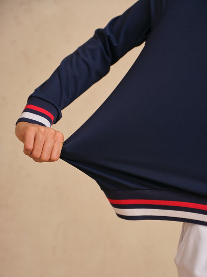 Navycore Color Block Geribbelde Golf Polo Shirt UPF50+