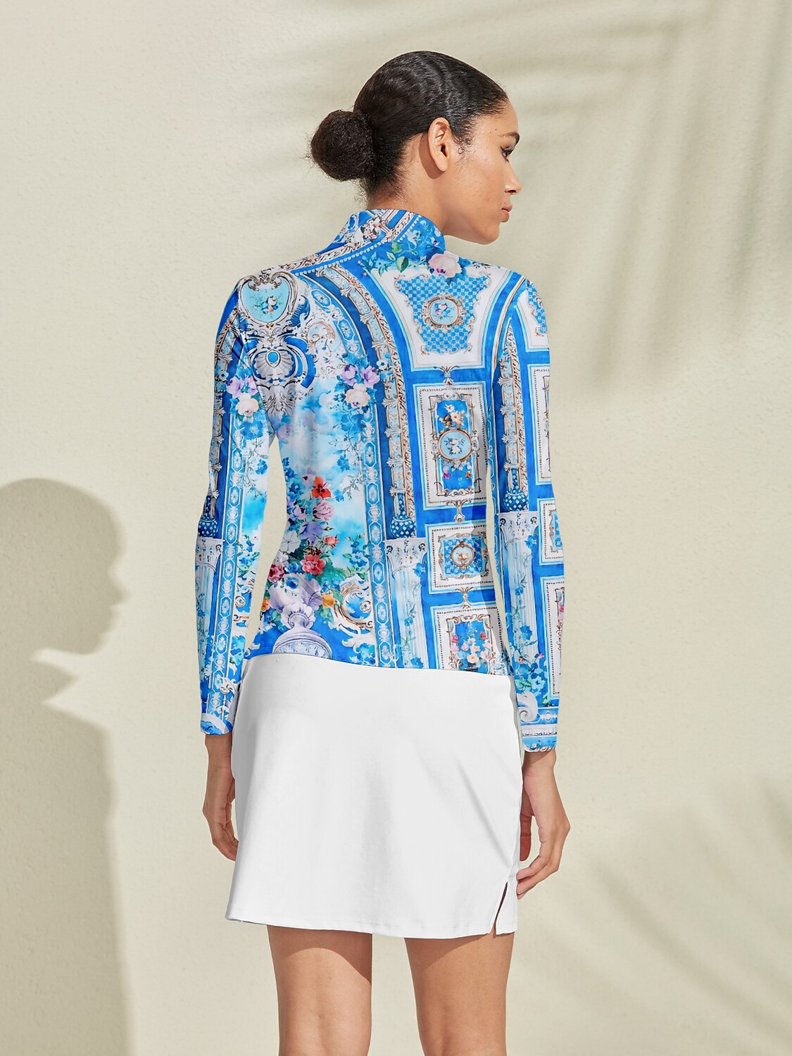 Bold Baroque Golf Shirt Quarterzip UPF50+