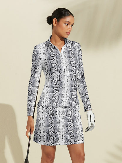 Wildlife Party Silky Golf Shirt Quarterzip UPF50+