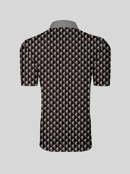 Polo da uomo con collo a costine non così classico UPF50+