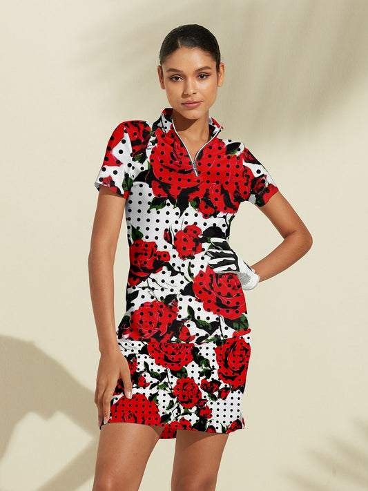 Botanical Energy Golf Shirt Quarterzip UPF50+