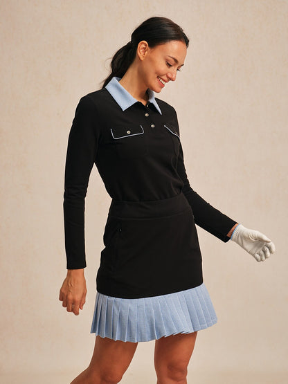 Crisp Couture 19 Inch Pique Pleated Skort