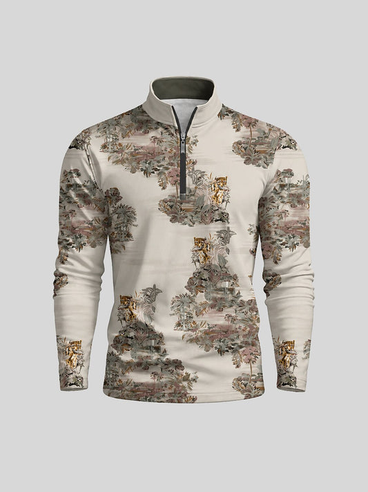 Botanical Energy Men's Golf Shirt Quarterzip UPF50+