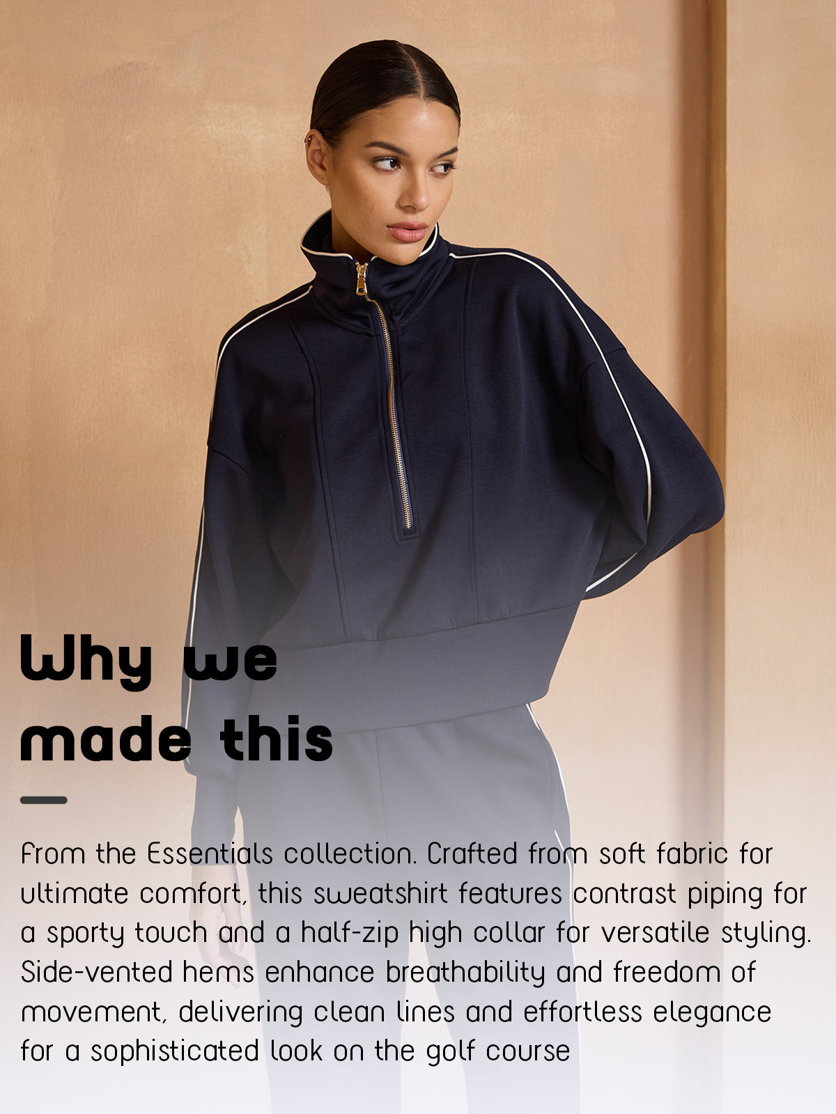 UltraSoft Wool Long Sleeve Trimmed Sweatshirt