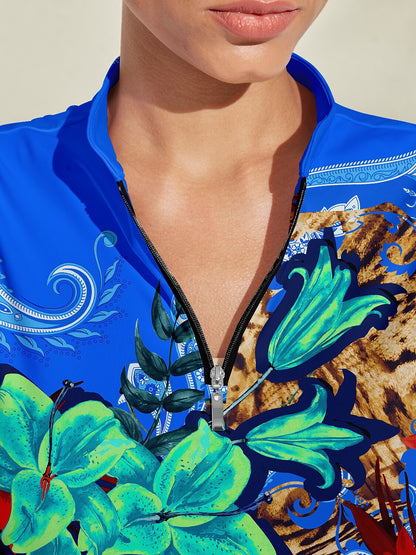 Hyped-up Tropical Sleeveless 36.5 Inch Dress UPF50+