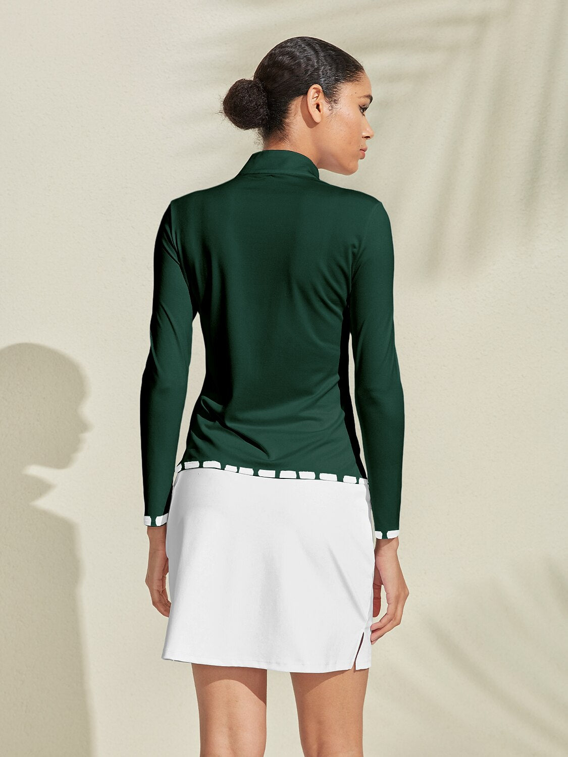 Camiseta de golf náutica divertida con cremallera cuarto UPF50+