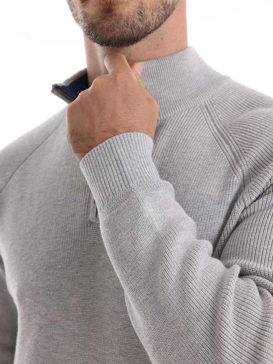 기본 이상의 남성용 골프 쿼터 집 스웨터