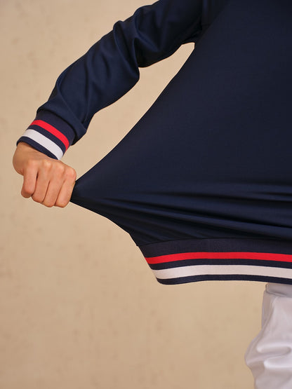 Navycore Color Block V-hals Golf Polo Shirt UPF50+