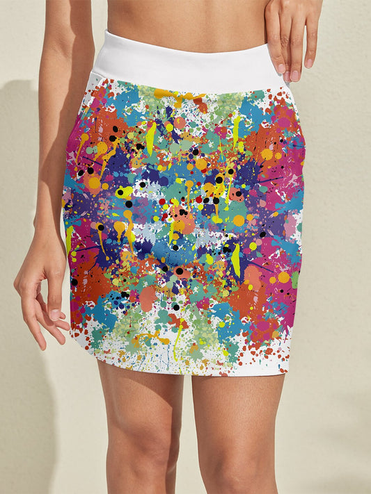 Inked Skins Silky 19 Inch High Waist Skort UPF50+