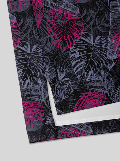 Hyped-up Tropical メンズ リブ襟ポロシャツ UPF50+