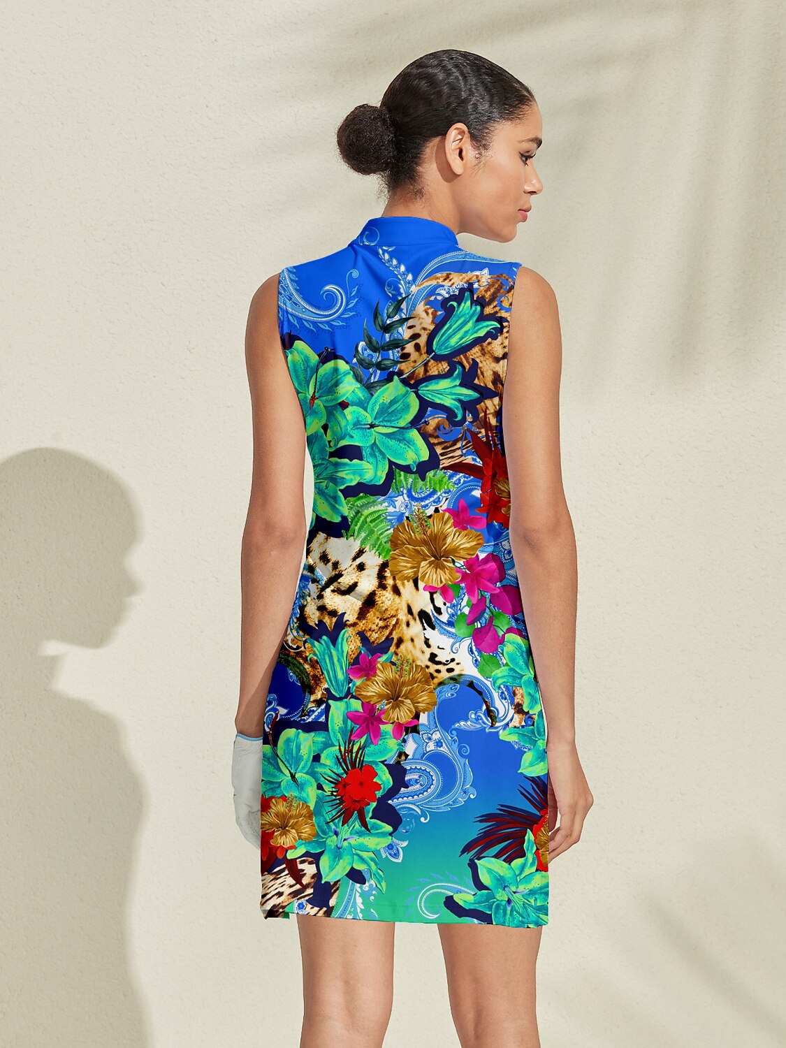 Hyped-up Tropical Sleeveless 36.5 Inch Dress UPF50+