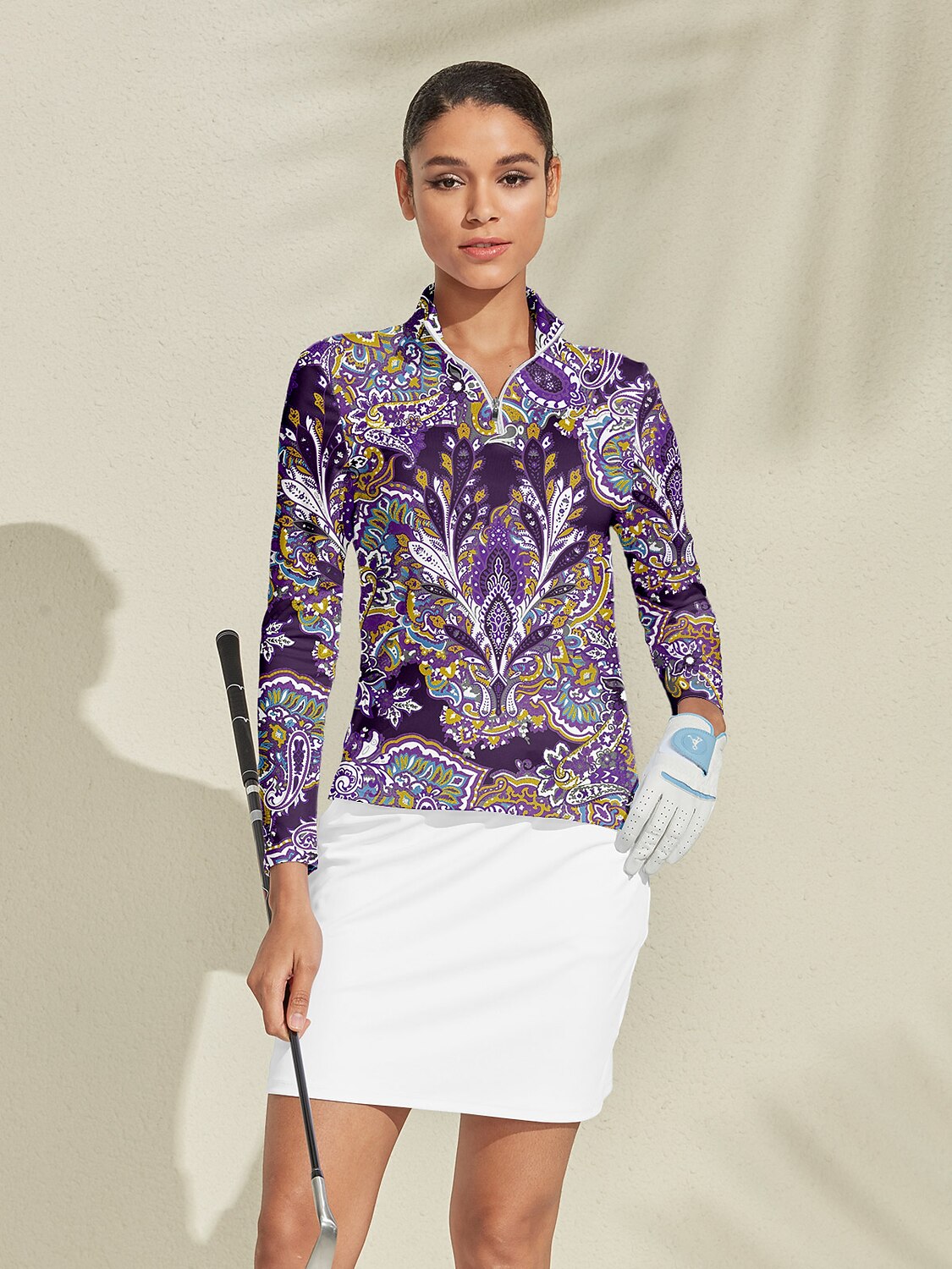 Damen Golf Zip Polo UPF50+ Pretty Feminine